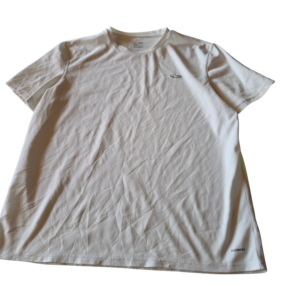Champion C9 Duo Dry Mens White Short Sleeve Performance T-Shirt XL